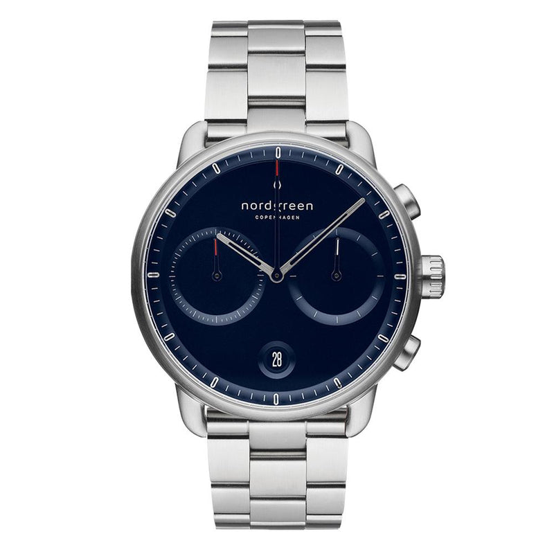 Nordgreen Pioneer 42mm Silver Navy Watch