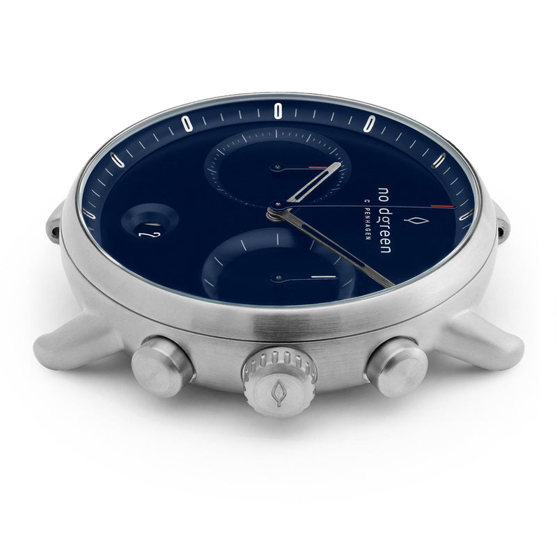 Nordgreen Pioneer 42mm Silver Navy Watch